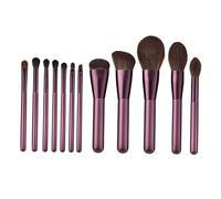 CRILSTYLEO 12 Piezas cepillo de cosméticos makeup brush set Pinceles maquillaje top Set pinceles maquillaje mujer brocha para polvos brocha de maquillaje para mujer De madera Púrpura