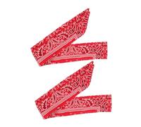 CRILSTYLEO 2 Piezas bufanda diadema diadema diademas rojas diadema de pelo para la cabeza de los corriendo diademas venda para el cabello diadema pirata adulto paño rojo