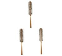 CRILSTYLEO 3 Piezas De Peine Cilíndrico Dorado Para Secar El Cabello Cepillos Para El Cabello Para Mujeres Cepillo De Esponja Redondo Para Secador De Pelo Cepillo Para Desenredar Alisar