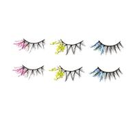 CRILSTYLEO 3pares Pestañas Postizas Brillantes De Efecto Glitter Paquete Pestañas Largas y Dramáticas Para Mujeres y Niñas Fáciles De Usar Para Maquillaje Instantáneo