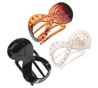 CRILSTYLEO 3piezas Clips De Pelo Franceses Minimalistas Para Mujeres De Planas Para Cabello Grueso Jelly Brillante y Brillante Accesorios De Estilo Chic y Elegante