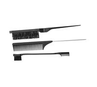 CRILSTYLEO 3piezas Kit De Cepillos Para Teñir Cabello Peine De Coloración Reutilizable Para Salón y Personal Herramientas De Estilismo Casa Color Negro