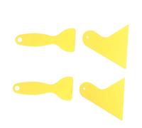 CRILSTYLEO 4 Piezas Escobilla De Goma Raspador Para Coche Equipo De Alisado De Papel Pintado Herramienta De Escobilla De Vinilo Del Coche Raspador Automático El Plastico Yellow