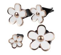 CRILSTYLEO 4piezas Difusor De Aromaterapia Forma De Flor Para Coche De Decoración Interior Clip De Ventilación Alivio Fatiga Al Conducir Material De Premium
