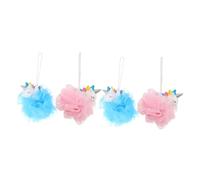 CRILSTYLEO 4piezas Esponjas Unicornio Baño Ducha Suaves Lufa Para Niñas Colores Estropajo Corporal Viaje