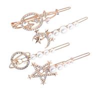 CRILSTYLEO 4piezas Pinzas Cabello Imitación De Gemas Horquillas De Perlas Tocados Decorativos Para Niñas