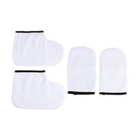 CRILSTYLEO 4piezas Unidades De Guantes y Botines De Parafina Cubrepiés De Parafina Cubremanos De y Nutrientes Para Tus Manos y Pies