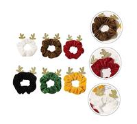 CRILSTYLEO 6 Piezas Anillos De Cabello De Terciopelo De Alce Redecilla Pelo Cuerdas Elásticas Navideñas