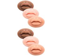 CRILSTYLEO 6 Piezas máscara de labios de silicona accesorios tatuajes tatuar exfoliante de labios equipo practica la piel de las cejas de silicona molde de boca de simulación gel de sílice