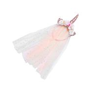 CRILSTYLEO Aro Para El Pelo De Unicornio Tocado De Niña Velo Accesorio De Hadas 1unid
