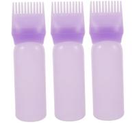 CRILSTYLEO Botella De Medicina Con 3 Unidades, Aplicador De Peine Para El Cabello, Aplicador De Tinte Para El Cabello, Aplicador De Peine Para Raíces, Aplicador De Aceite Para El Cabello,