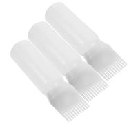 CRILSTYLEO Botella De Medicina De 3 Piezas, Botella Aplicadora De Tinte Para El Cabello, Botella Aplicadora De Peine Para Raíces, Botella Aplicadora De Aceite Para El Cabello, Aplicador De