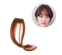 CRILSTYLEO clip de pelo de mujer con flecos brillo extensiones de cabello coleteros clips de caballo estilo hair topper wigs for women hair extensions franja de aire flequillo frontal
