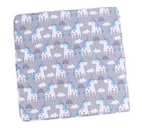 CRILSTYLEO Cojín Elevador Para Silla De Comedor y Desmontable Para Niño Niña Color Gris Con Diseño De Caballo Para Las Comidas La Mesa