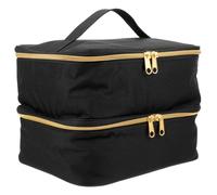 CRILSTYLEO Estuche Organizador De Esmaltes De Uñas para 30 Frascos Bolsa De Almacenamiento Portátil Bolsa De Maquillaje De Doble Capa
