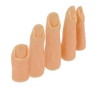 CRILSTYLEO Hand Model Practice 5 Piezas Nail Art Fake Fingers Training Manicure Kit