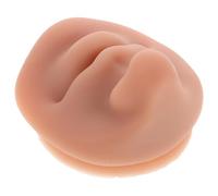 CRILSTYLEO Modelo de práctica de labios de sonrisa. pintura facial falso tatuajes temporales piel de práctica de silicona permanente accesorio de tatuajes piel falsa gel de sílice Dark Brown