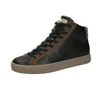 Crime London, Essential High, Zapatillas Sneaker Zip Piel, Moda Fashion, Negro y gris., 44 EU