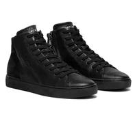 Crime London, High Top Minimal, Zapatillas Sneaker Zip Piel, Moda Fashion Vintage, Negro , 44 EU