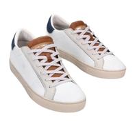 Crime London, Low Top Essentials - Zapatillas de moda unisex, White Navy Brown, 41 EU