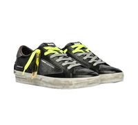 Crime London, SK8 Deluxe, Zapatillas Zapatillas Skate Piel, Moda Fashion, Gris y negro, 40 EU
