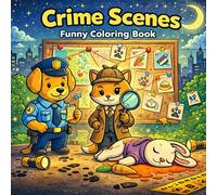 Crime Scenes: Funny Coloring Book for Adults and Teens