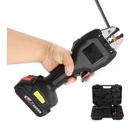 Crimpadora de cable eléctrico con 6 troqueles, herramienta de terminal recargable con protección contra sobrecarga para un crimpado seguro