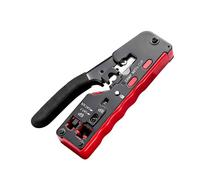 Crimpadora De Cables De Datos Modulares De Trinquete Pelacables Cortador De Cables Para Cat6a Cat6 Cat5 Herramienta De Engarzado Ethernet Ergonómica Antideslizante