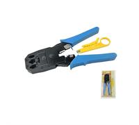 Crimpadora de red, cortador pelacables - RJ11 RJ12 RJ45, alicates de crimpado para cables de red y teléfono, herramientas manuales de crimpado Ethernet (juego C)