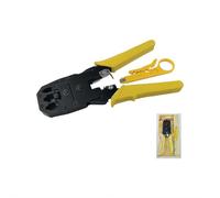 Crimpadora de red, cortador pelacables - RJ11 RJ12 RJ45, alicates de crimpado para cables de red y teléfono, herramientas manuales de crimpado Ethernet (juego A)
