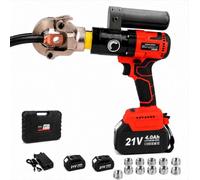 Crimpadora De Terminales & Cortacables,Fuerza HidráUlica 7t | Incluye 11 Matrices Para Terminales 16-300 Mm²,Recorrido 17 Mm Favorecen Un Crimpado Fiable En Uso Diario
