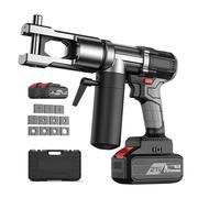 Crimpadora eléctrica hidráulica de cable con cabezal giratorio de 360°, fuerza de 90 KN, presión de salida 25-70 MPa, ideal para crimpado de terminales de cable en diversas industrias, batería de