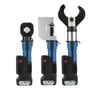 Crimpadora Hidráulica, Alicates de crimpado hidráulicos portátiles + Punzonadora eléctrica + Cortadora de cables eléctrica con motor sin escobillas