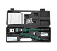 Crimpadora hidráulica con 11 insertos de crimpado 16-300 mm² 120 KN | Crimpado circular hexagonal para tubos de aluminio Tubos de plástico Tubos multicapa Herramienta de prensado de cabeza de 360