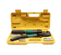 Crimpadora hidráulica, crimpadora de cables, prensa con mango e interruptor de retorno de aceite, 6t, 4-70 mm², para tubos de aluminio, tubos de plástico, tubos PEX, tubos multicapa, extremos de