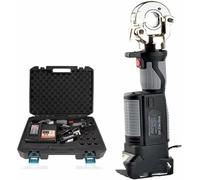 Crimpadora hidráulica de batería recargable con 12 troqueles | 10-300 mm² crimpadora eléctrica para terminales de cable de cobre y aluminio