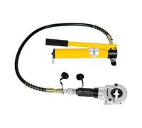 Crimpadora hidráulica de prensado hidráulica para tubos, prensa radial 6T, máquina prensadora de tubos de cobre, en forma de V, 12-28 mm, forma de TH, 16-32 mm, amarillo