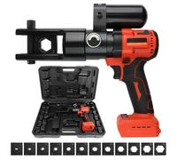 Crimpadora Hidráulica Eléctrica, Herramienta de Crimpado Hidráulica Eléctrica con 12 Matrices, para Terminales de Cobre y Aluminio de 10-300 mm², Compatible con Makita Batería (Batería No Incluida)