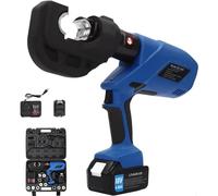 Crimpadora Hidráulica Eléctrica Inalámbrica de 120 Kn Con 11 Matrices De Crimpado 16-400 Mm² Batería de Iones de Litio de 18V Herramienta de Crimpado Recargable E Indicador LED de Cable EZ-400