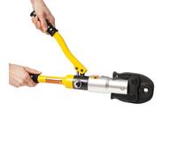 Crimpadora hidráulica profesional con 9 herramientas y 10 toneladas de fuerza de compresión para cable de aluminio de cobre 270x170x50mm manual