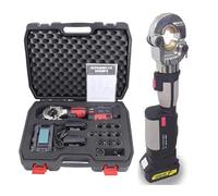 Crimpadora Hidráulica Recargable De 10-300 Mm², Crimpadora Hidráulica Eléctrica con 12 Pares De Troqueles, Cable con Batería para Terminal Cobre Y Aluminio