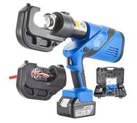 Crimpadora hidráulica terminales eléctrica NE-400 con 12 dados, cabeza giratoria 360°, 120 kN, crimpadora de terminales y cosses cobre y aluminio 16-400mm², herramienta profesional a batería