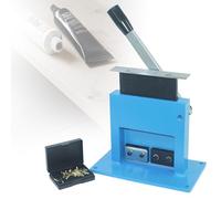 Crimpadora manual de tubos con sellos de codificación, máquina de sellado de cola de manguera para laboratorio y producción de lotes pequeños, 52 mm de ancho máximo