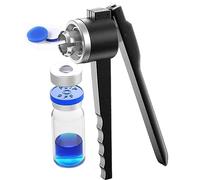 Crimpadora manual de viales con construcción de acero inoxidable, garantiza un sellado hermético para un taponado eficiente de botellas, ideal para aplicaciones de laboratorio y farmacéuticas