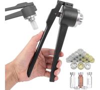 Crimpadora manual de viales de acero inoxidable para un sellado seguro, alta eficiencia con 20-30 botellas/minuto, ideal para laboratorio y uso farmacéutico