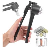 Crimpadora manual de viales para sellos de aluminio, herramienta de sellado de botellas de acero inoxidable para uso en laboratorio y farmacia