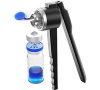 Crimpadora manual de viales para un sellado seguro, construcción de acero inoxidable, eficiente 20-30 botellas/minuto, ideal para laboratorio y uso farmacéutico