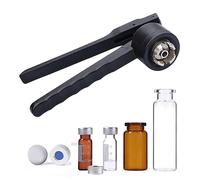Crimpadora manual de viales para un sellado seguro, construcción de acero inoxidable, eficiente 20-30 botellas/minuto, ideal para laboratorio y uso farmacéutico