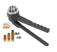 Crimpadora manual de viales para un sellado seguro, construcción de acero inoxidable, tapa eficiente a 20-30 botellas/minuto, ideal para viales de aluminio-plástico y totalmente de aluminio