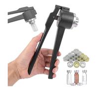 Crimpadora Manual para Cápsulas Flip-Off de 13/15/20mm - Pinza para Cápsulas de Aluminio y Aluminio-Plástico - Herramienta de Acero Inoxidable para Laboratorios y Uso Farmacéutico